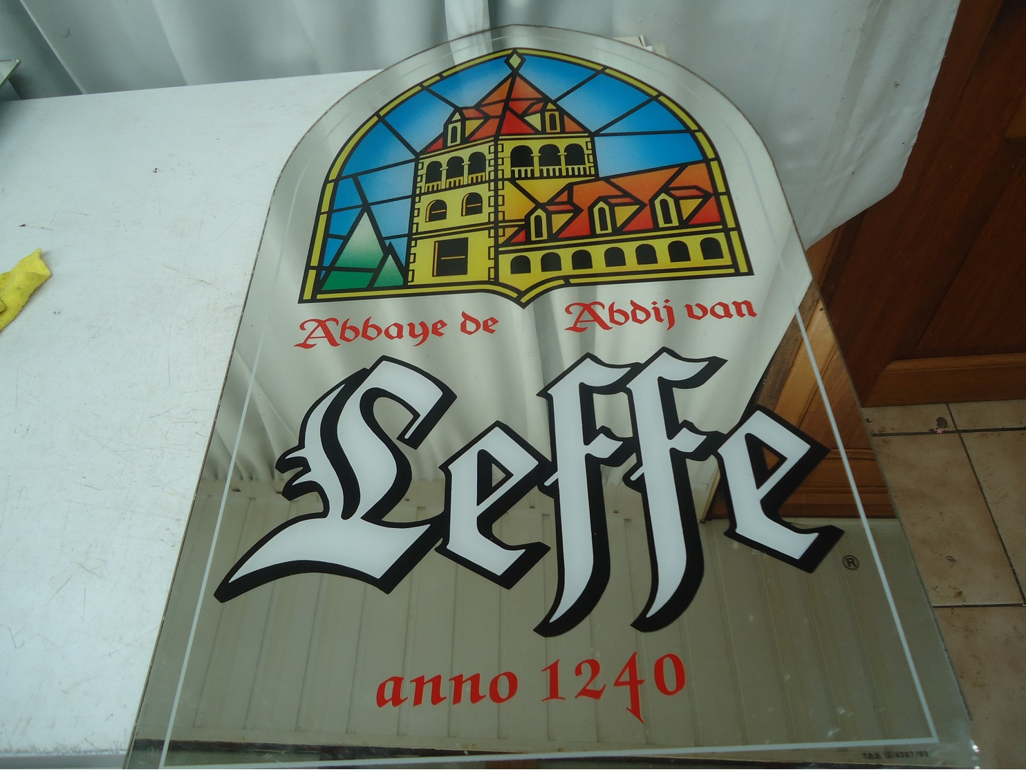 Superbe Miroir Publicitaire De La Bière Belge Leffe - Mirrors