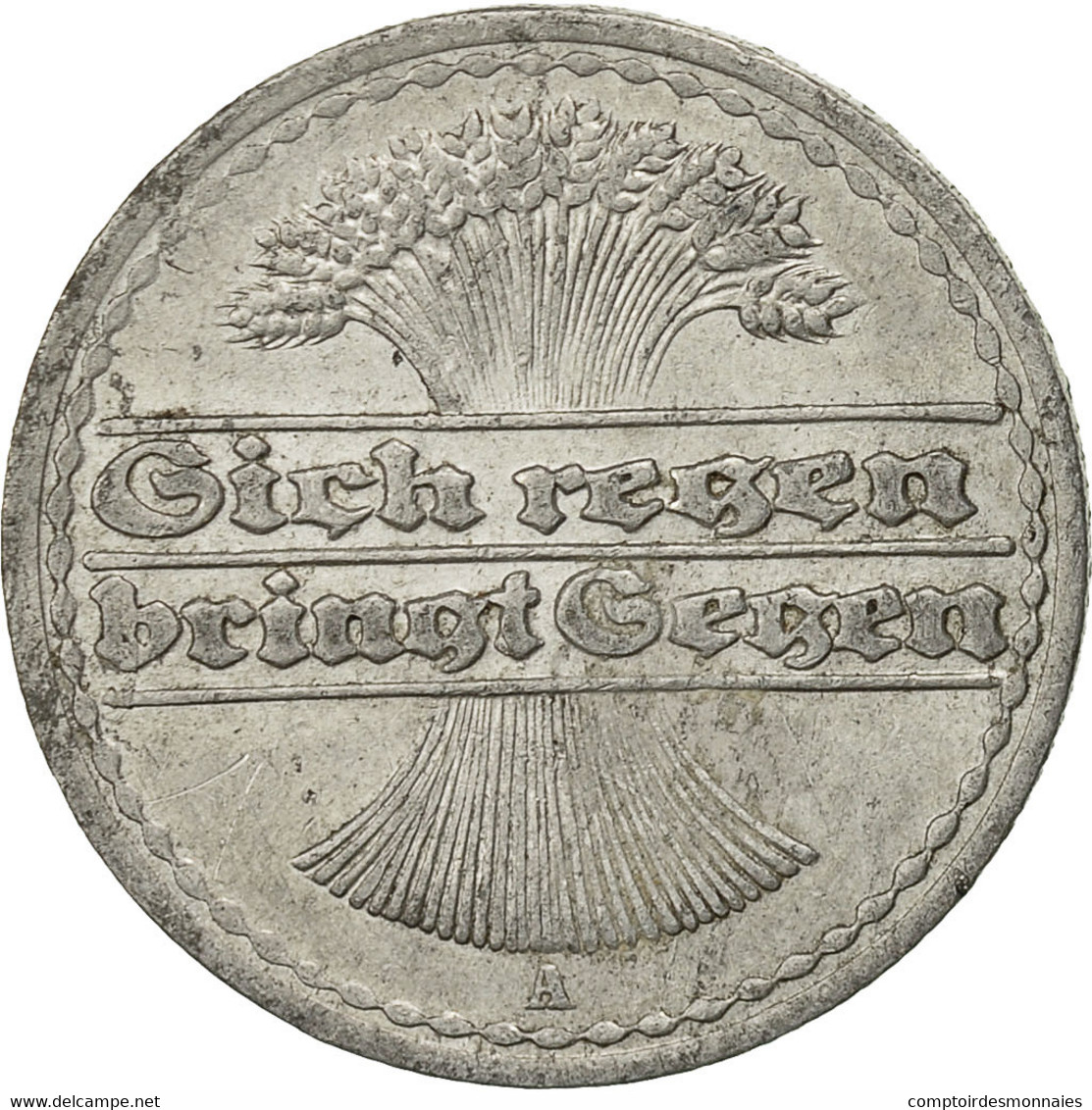 Allemagne, République De Weimar, 50 Pfennig, 1920, Berlin, TB+, Aluminium - 10 Rentenpfennig & 10 Reichspfennig