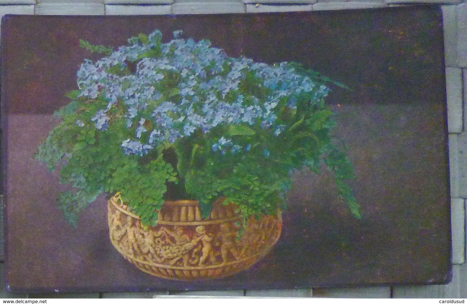 cpa LOT 6X LITHO illustrateur 3X JOUNOK IMPORT EAS C KLEIN bouquet VASE CORBEILLE fleur THEME  myosotis