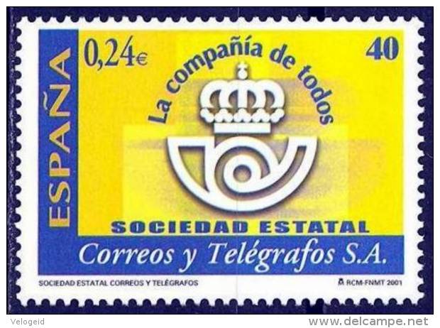 Espa&ntilde;a. Spain. 2001. Sociedad Estatal De Correos Y Telegrafos - Nuevos