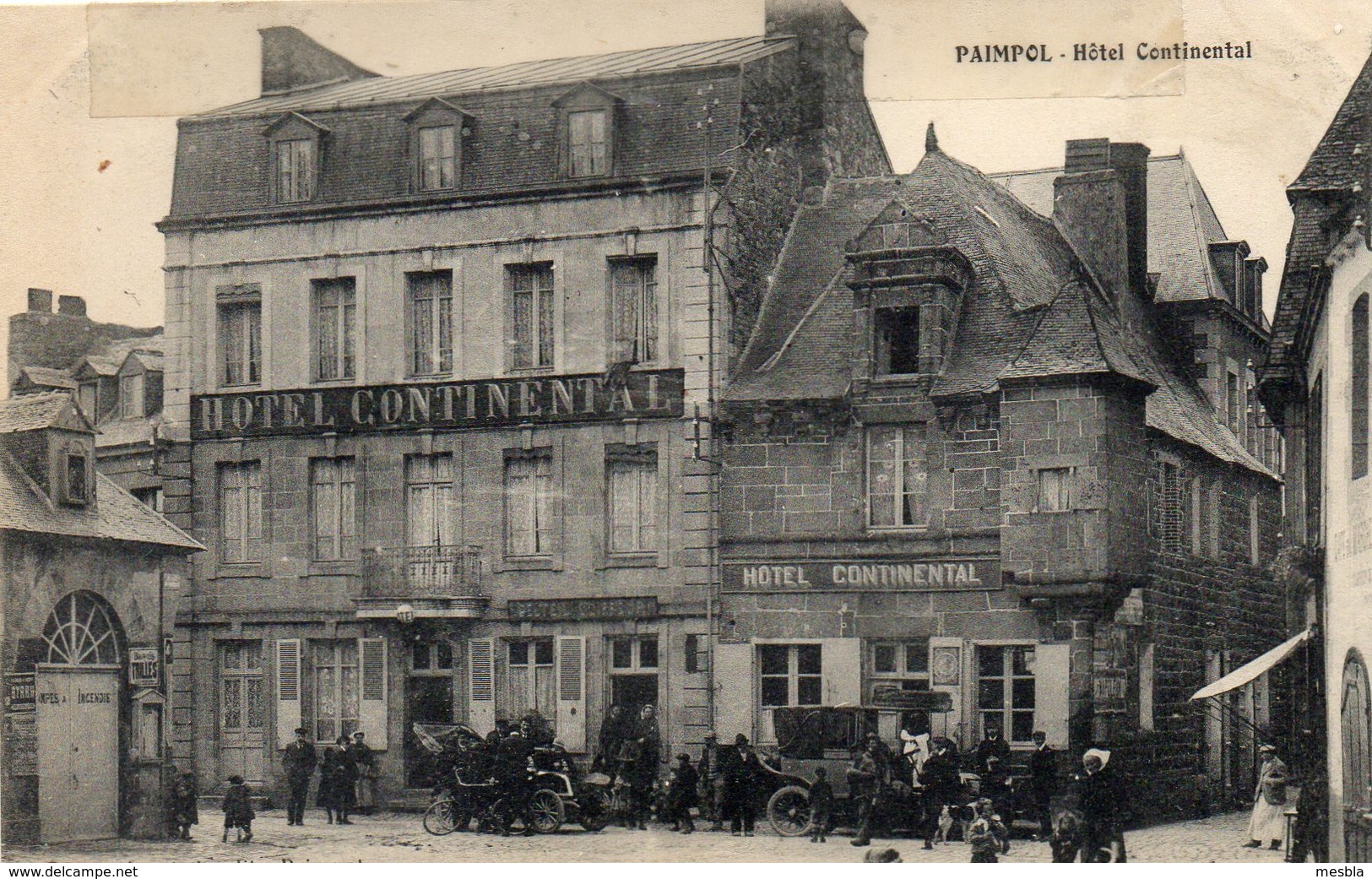 CPA -  PAIMPOL  (22)   Hotel Continental Et à Gauche Local Pompes à Incendie. - Paimpol