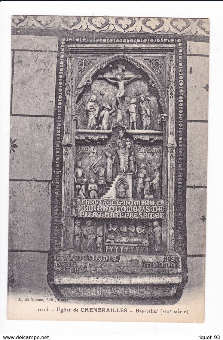 1013 - Eglise De CHENERAILLES - Bas-relief (XIIIè Siècle) - Chenerailles