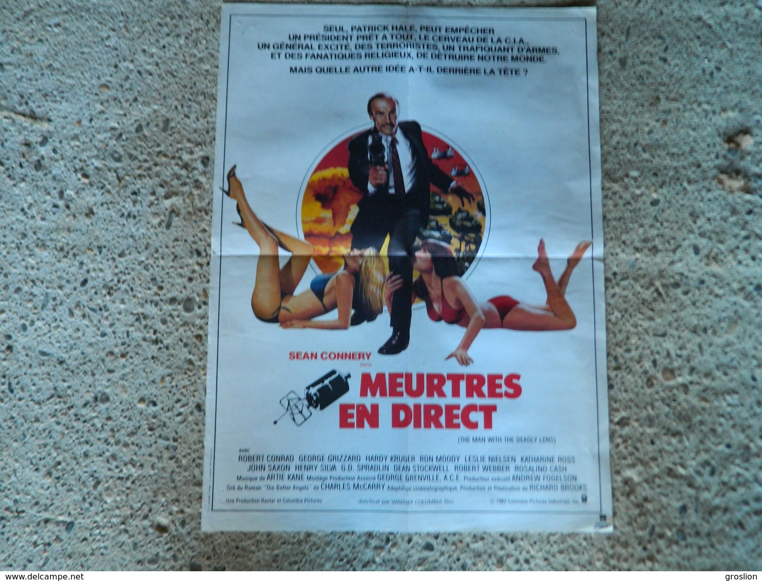 AFFICHE DE CINEMA MEURTRES EN DIRECT (THE MAN WITH THE DEADLY LENS) AVEC SEAN CONNERY ROBERT CONRAD - Posters