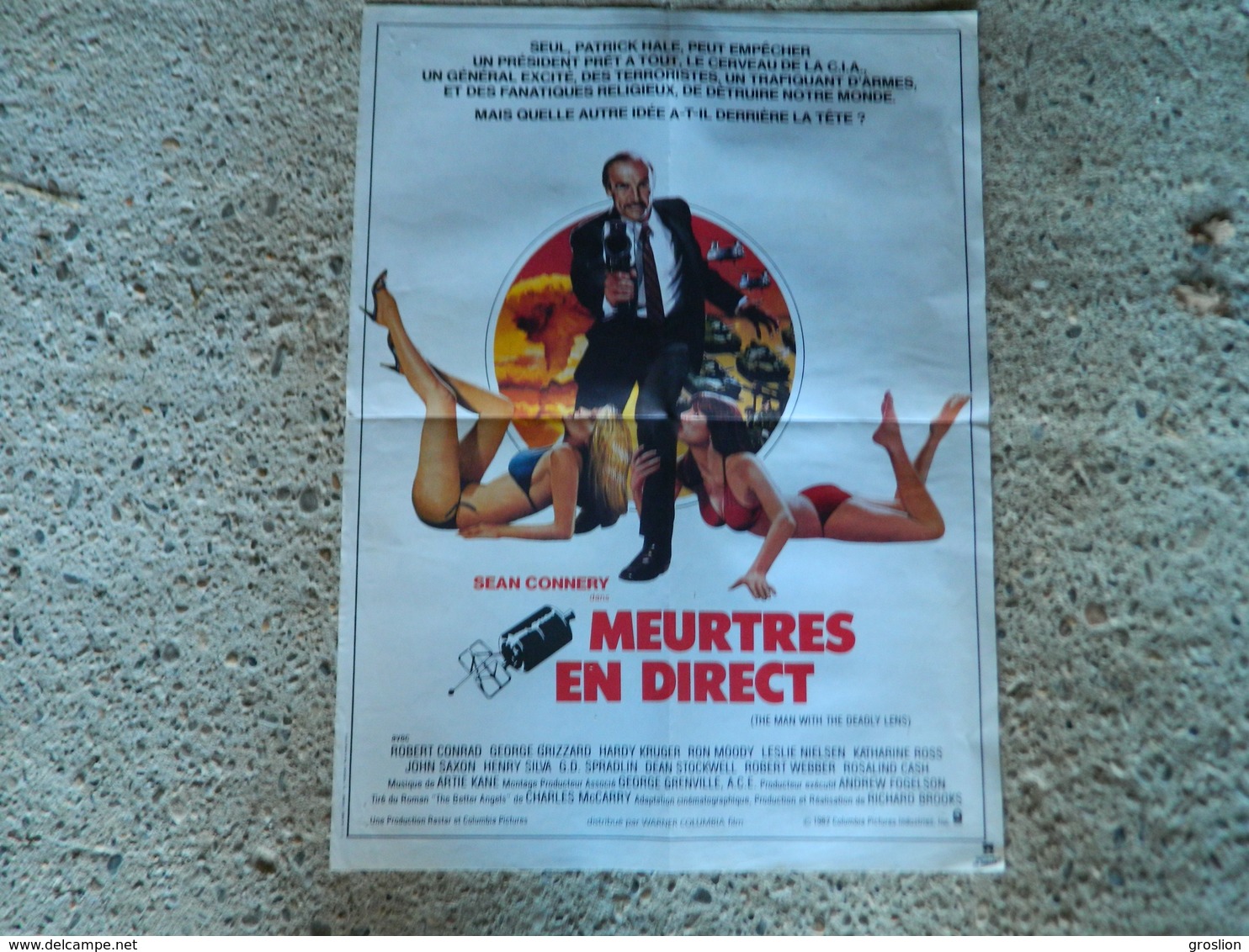 AFFICHE DE CINEMA MEURTRES EN DIRECT (THE MAN WITH THE DEADLY LENS) AVEC SEAN CONNERY ROBERT CONRAD - Manifesti