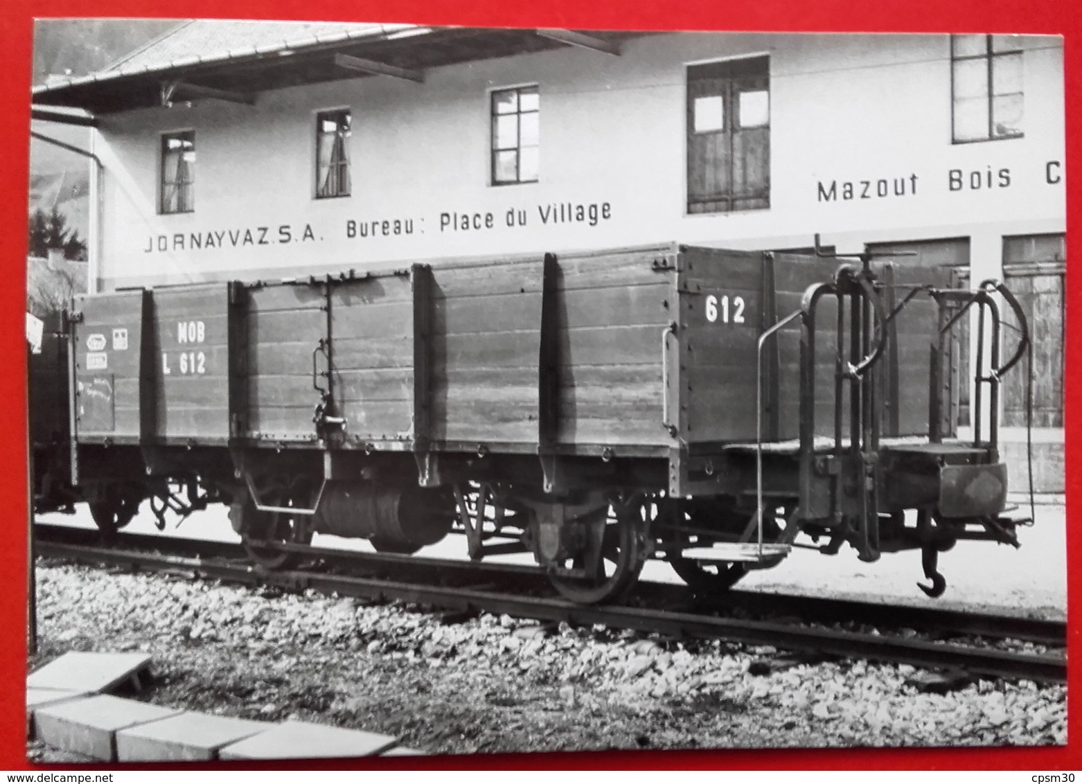 CP Train - Wagon Tombereau L 612 à Chateau-d'Oex En 1966 - Photo JL Rochaix - N° 2.2 - Château-d'Œx