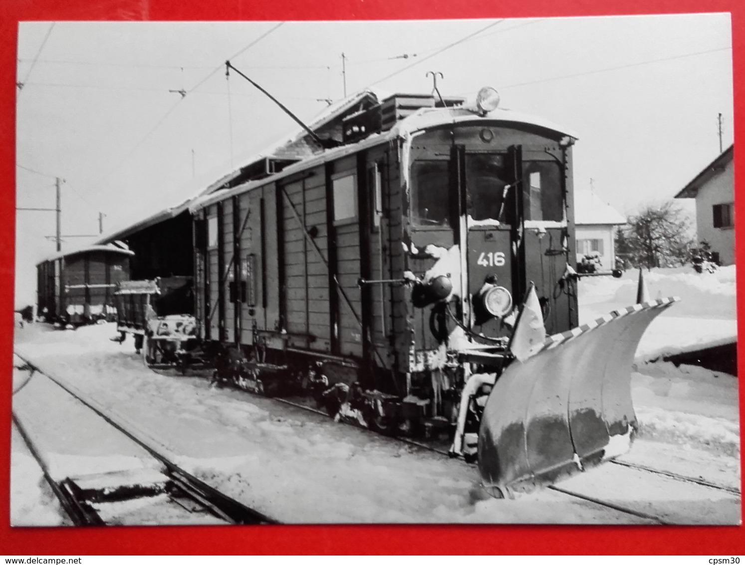 CP Train - Automoteur Chasse-neige à Mézières - Photo JL Rohaix - N° 3 TL - Mézières