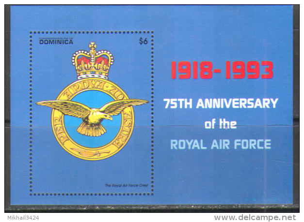 M2874 Aviation Royal Air Force Militaria 1993 Dominica S/s MNH ** 8ME - Militaria