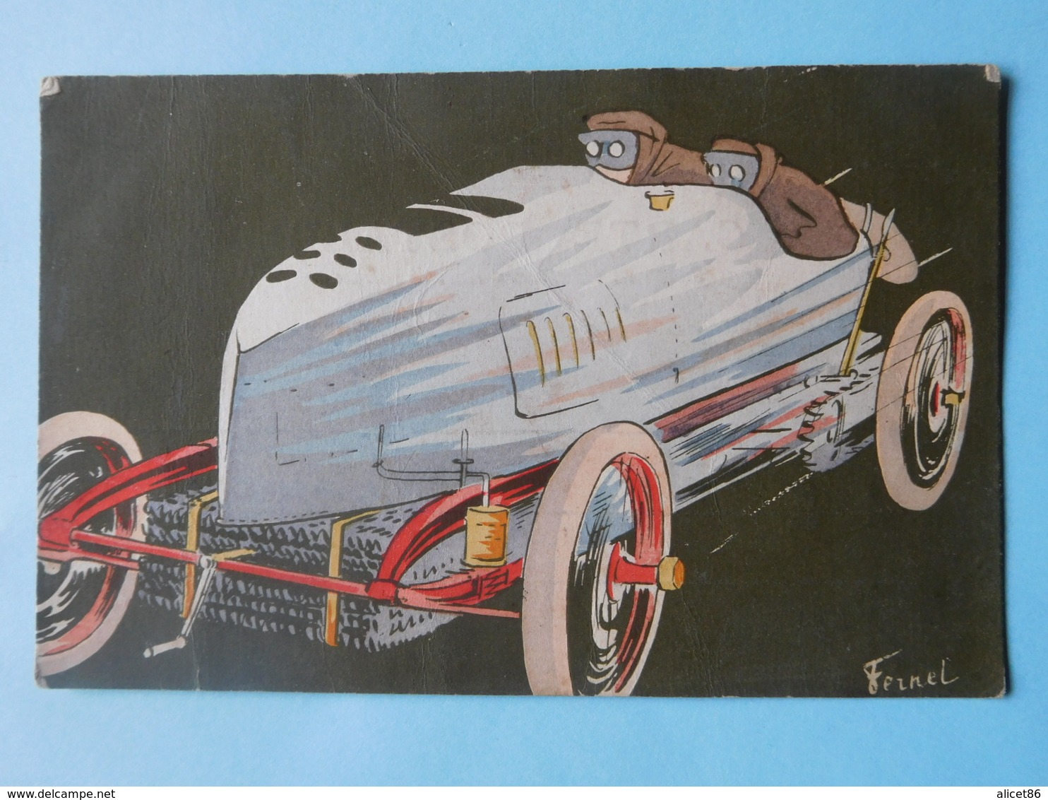 Automobile De Course Vers 1900 Illustration Fernel - Autres & Non Classés