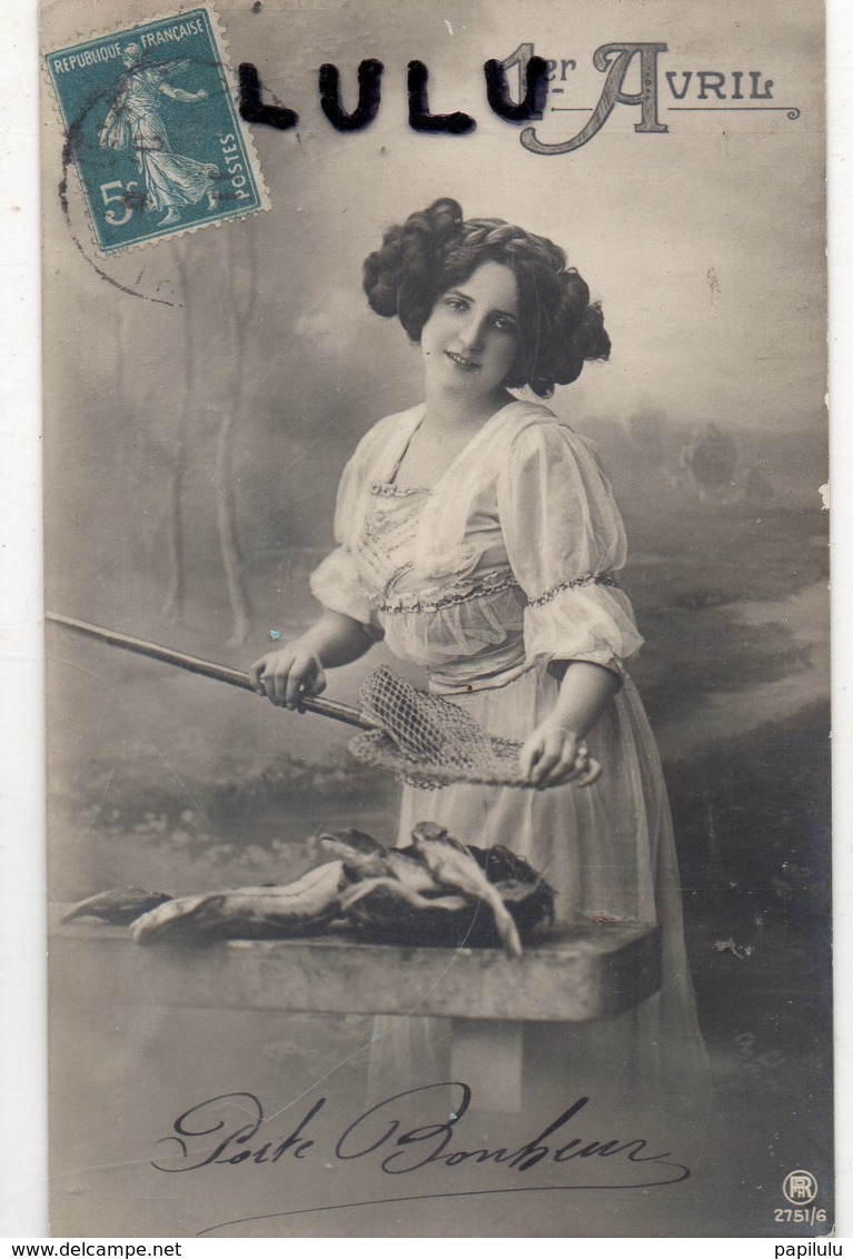 FEMMES N° 390 : 1er Avril Poissons Porte Bonheur:  édit. R PH 2751/6 - Femmes