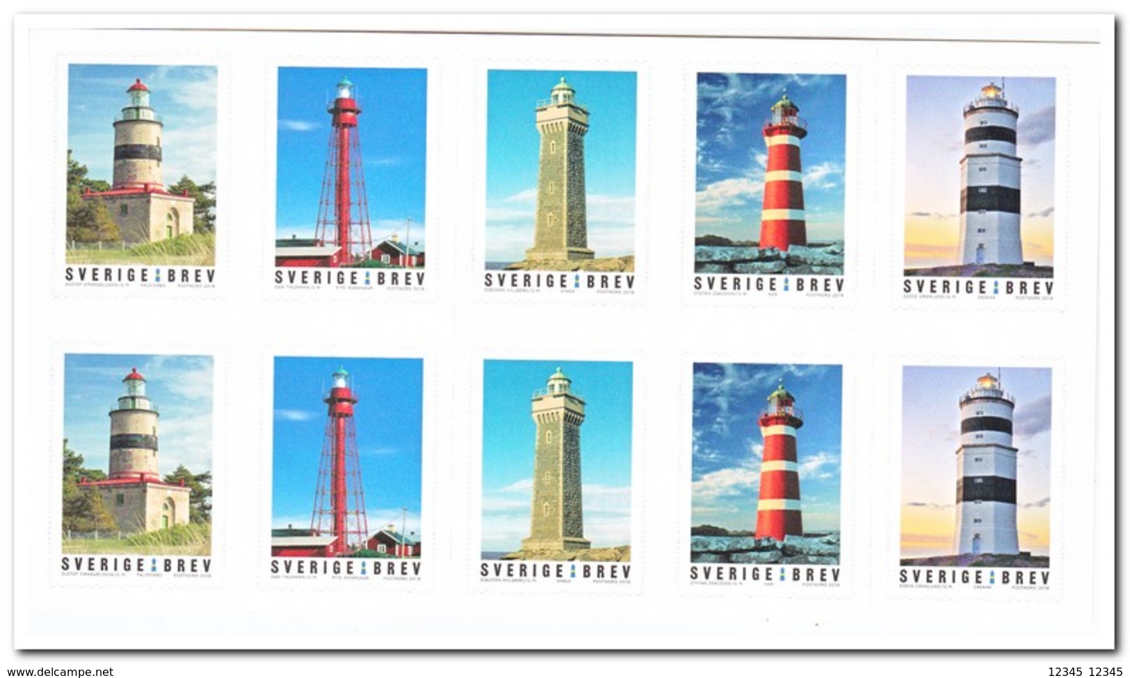 Zweden 2018, Postfris MNH, Lighthouses, Booklet - Nuovi