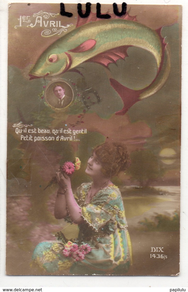 FEMMES N° 386 : 1er Avril Poissons  :  édit. Dix 1436/5 - Femmes