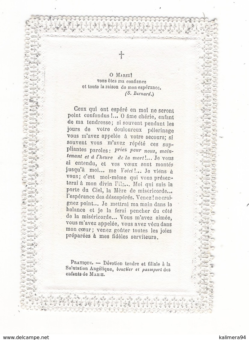 IMAGE  PIEUSE ( Canivet Dentelé, Vers 1880 ) / PROTECTION  AU  SEUIL  /  LE  CIEL  /  Edit. Ch. LETAILLE , Paris - Images Religieuses