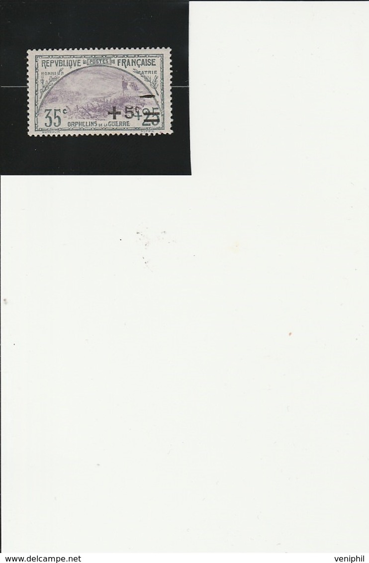 TIMBRE N° 166 NEUF X - ORPHELINS - ANNEE 1922 - Neufs