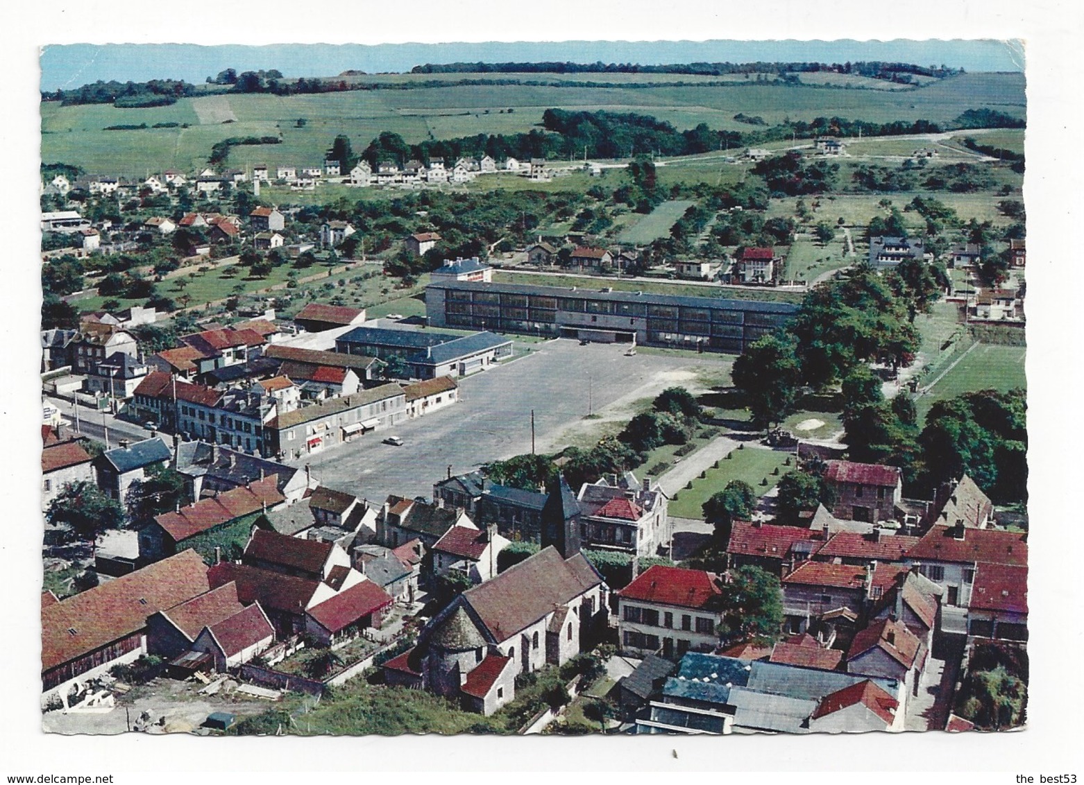 Bonnières -  Vue Aérienne  -  Les écoles, L'Eglise - Bonnieres Sur Seine