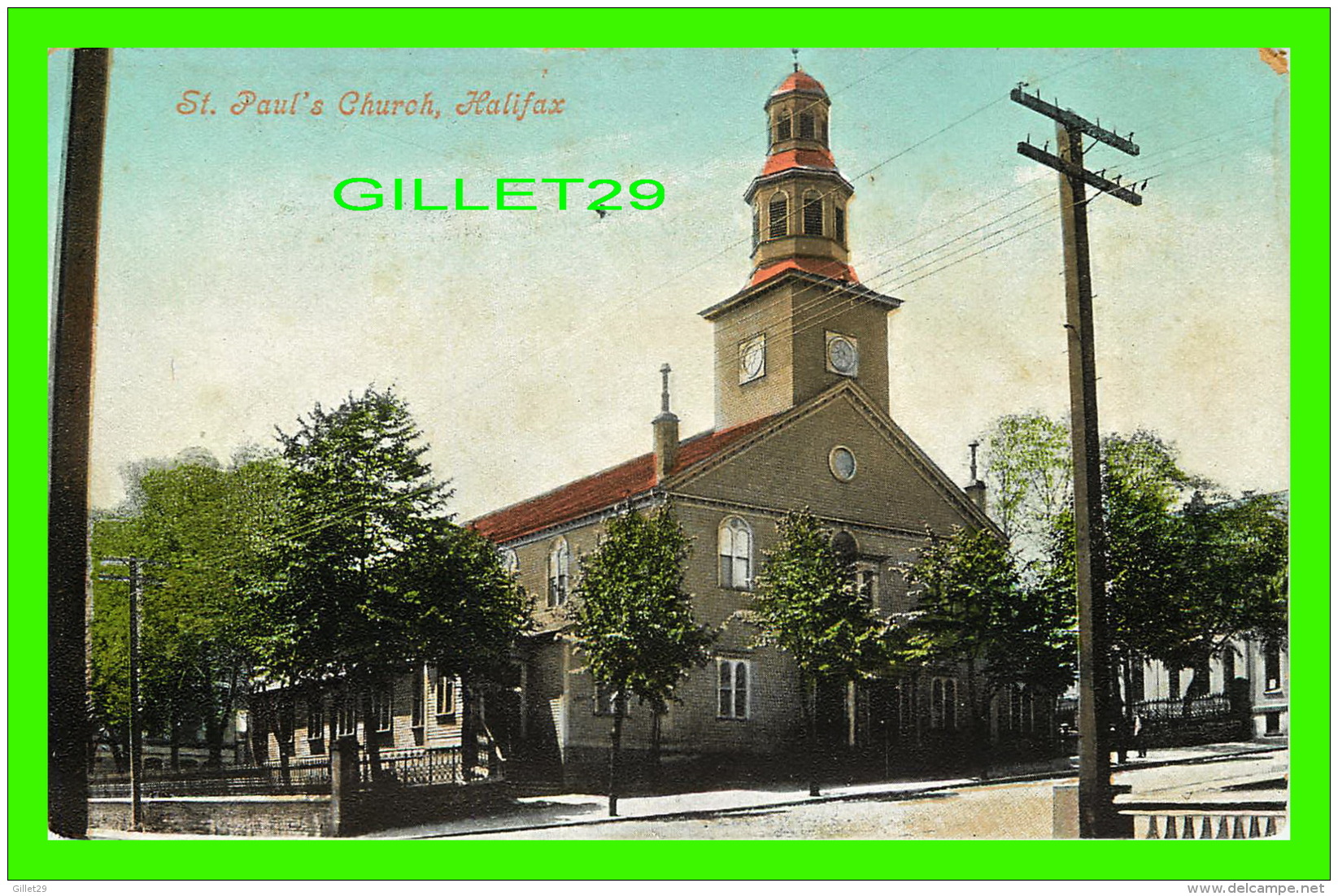 HALIFAX, NOVA SCOTIA - ST PAUL'S CHURCH - ANIMATED - THE VALENTINE'S SERIES - ILLUSTRATED POST CARD CO - - Halifax