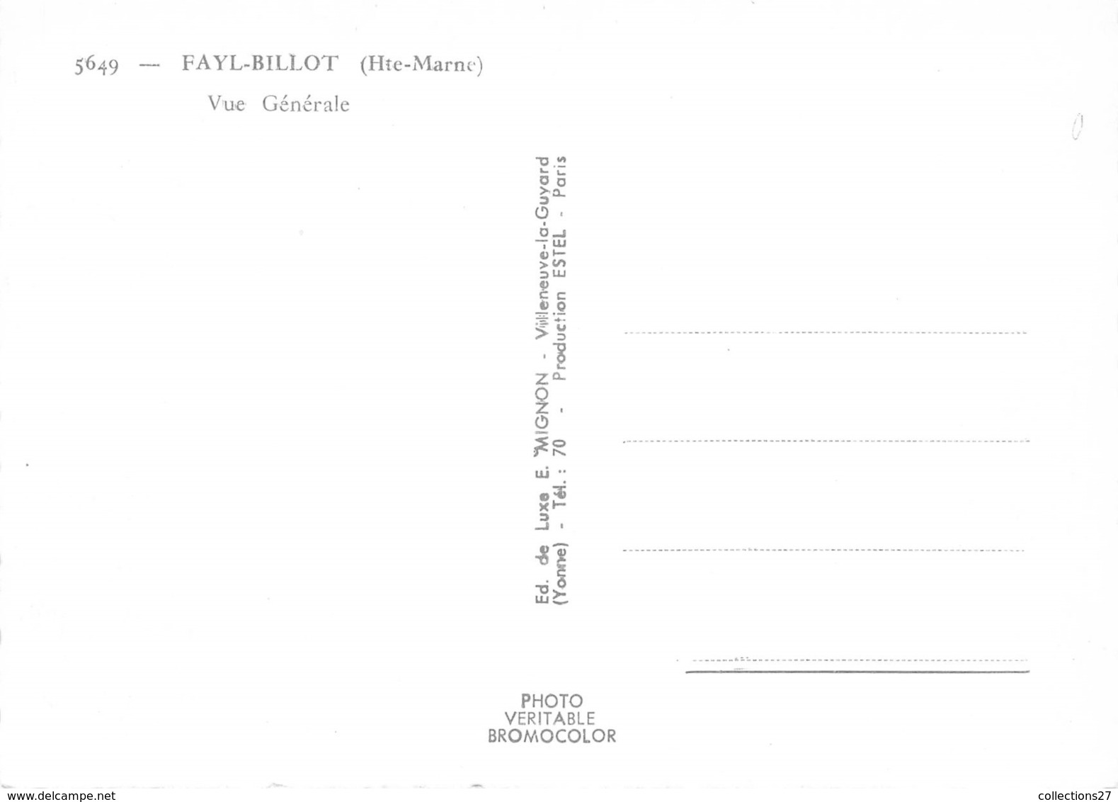 52-FAYL-BILLOT- VUE GENERALE - Fayl-Billot