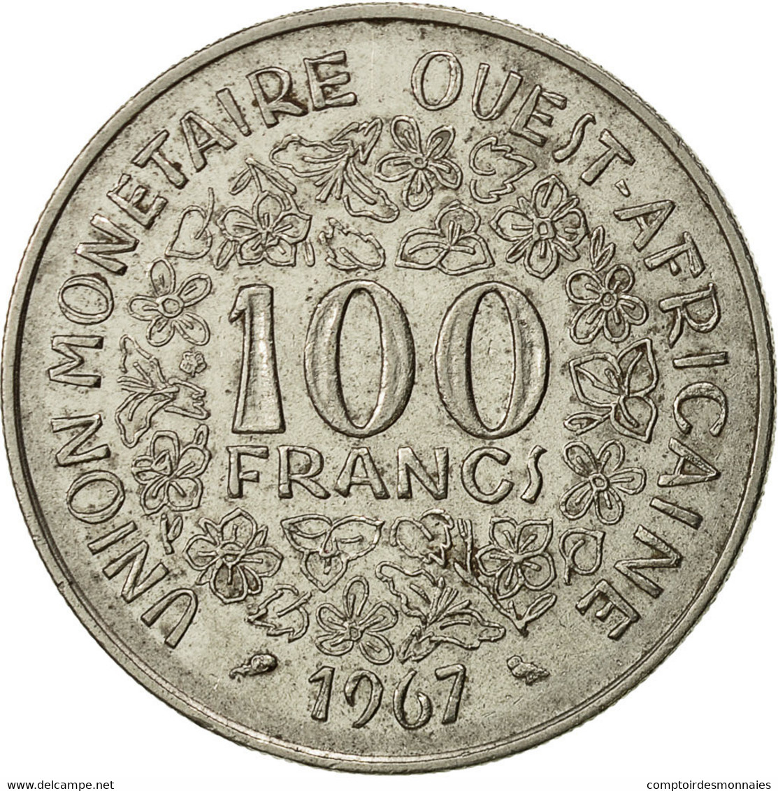 Monnaie, West African States, 100 Francs, 1967, TTB, Nickel, KM:4 - Costa De Marfil