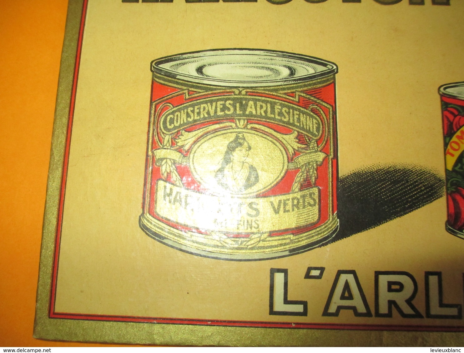 Publicité/ Plaque Carton/ L'Arlésienne / Haricots-Pois-Tomates/Paris - CARPENTRAS/ Vers 1930-50     BFP205 - Paperboard Signs