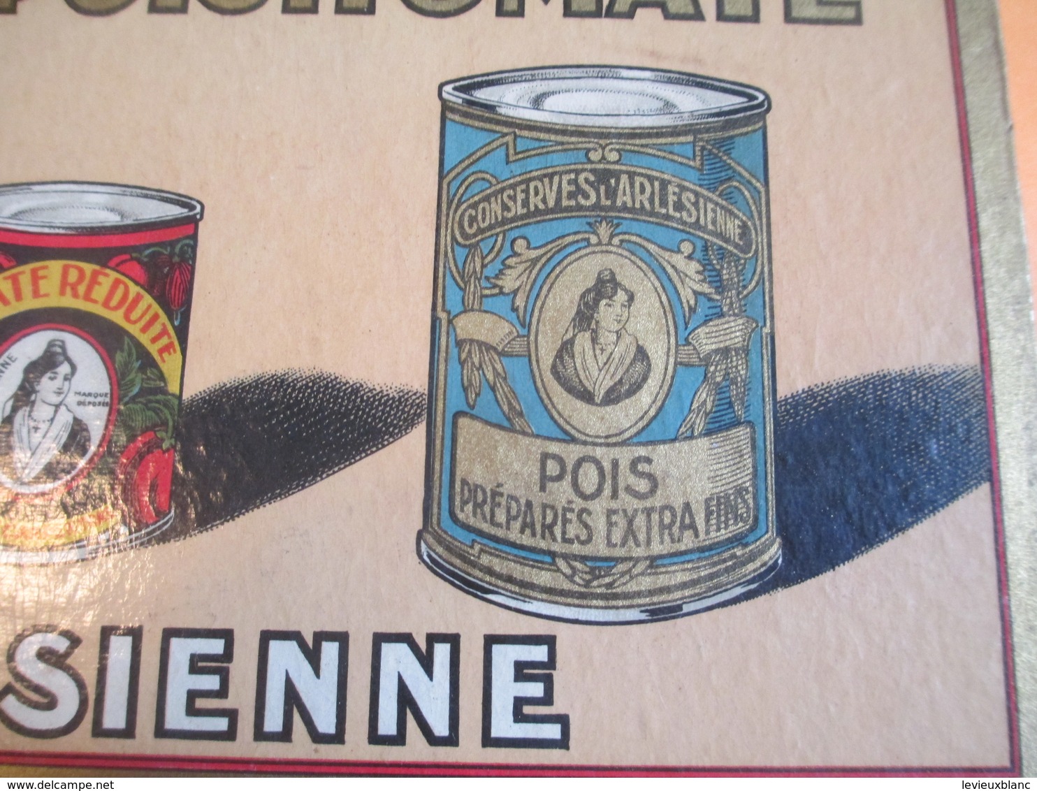 Publicité/ Plaque Carton/ L'Arlésienne / Haricots-Pois-Tomates/Paris - CARPENTRAS/ Vers 1930-50     BFP205 - Pappschilder