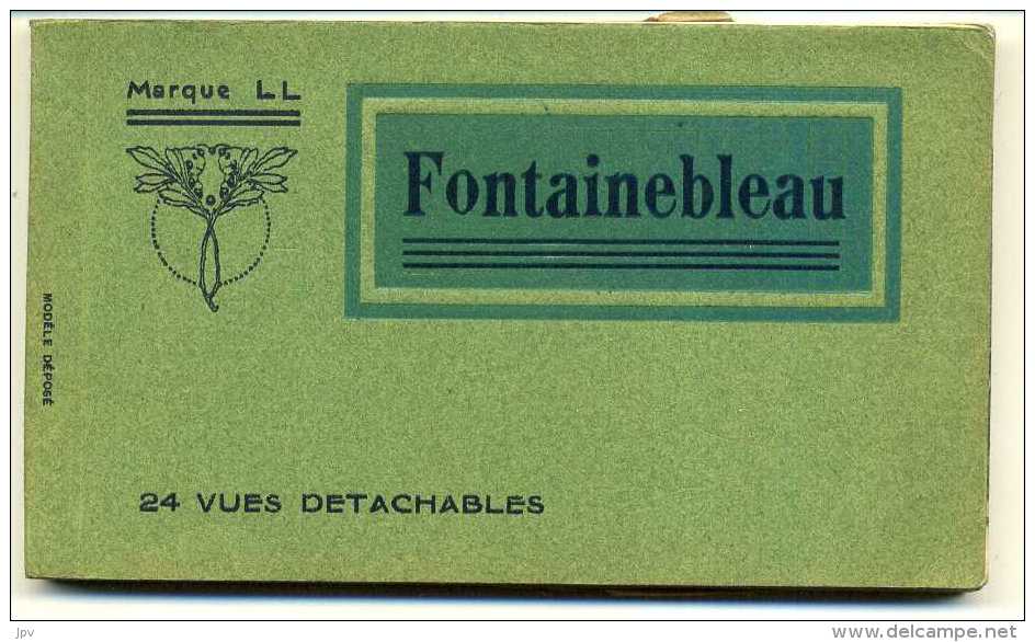 CARNET : 24 CARTES POSTALES FONTAINEBLEAU - COMPLET MAIS 1ère CARTE DETACHEE - Fontainebleau