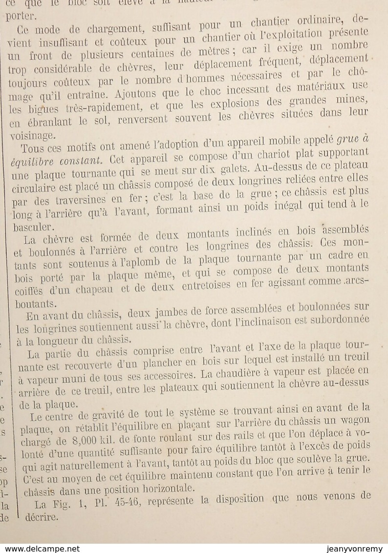 Plan de l'exploitation et fabrication des blocs naturels et artificiels. Ports et Jetées. 1866