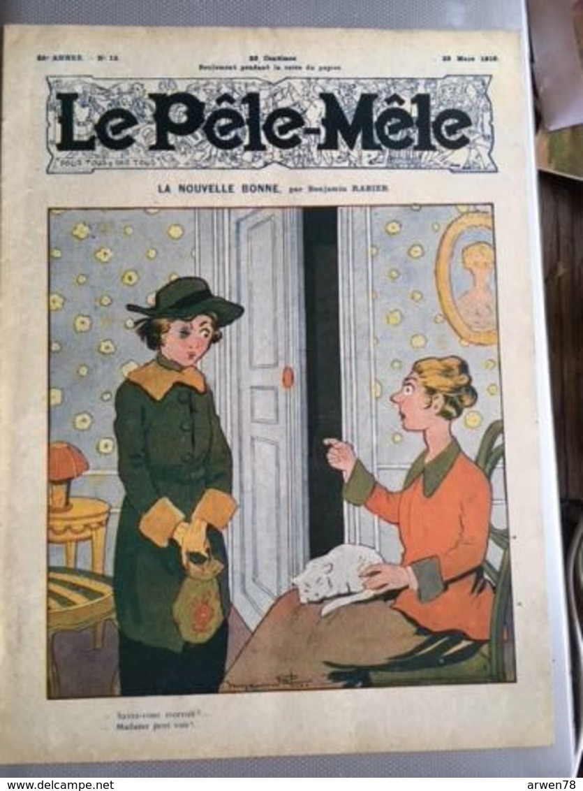 Le Pele Mele  Couverture Par Rabier 23 Mars 1919 - Autres & Non Classés