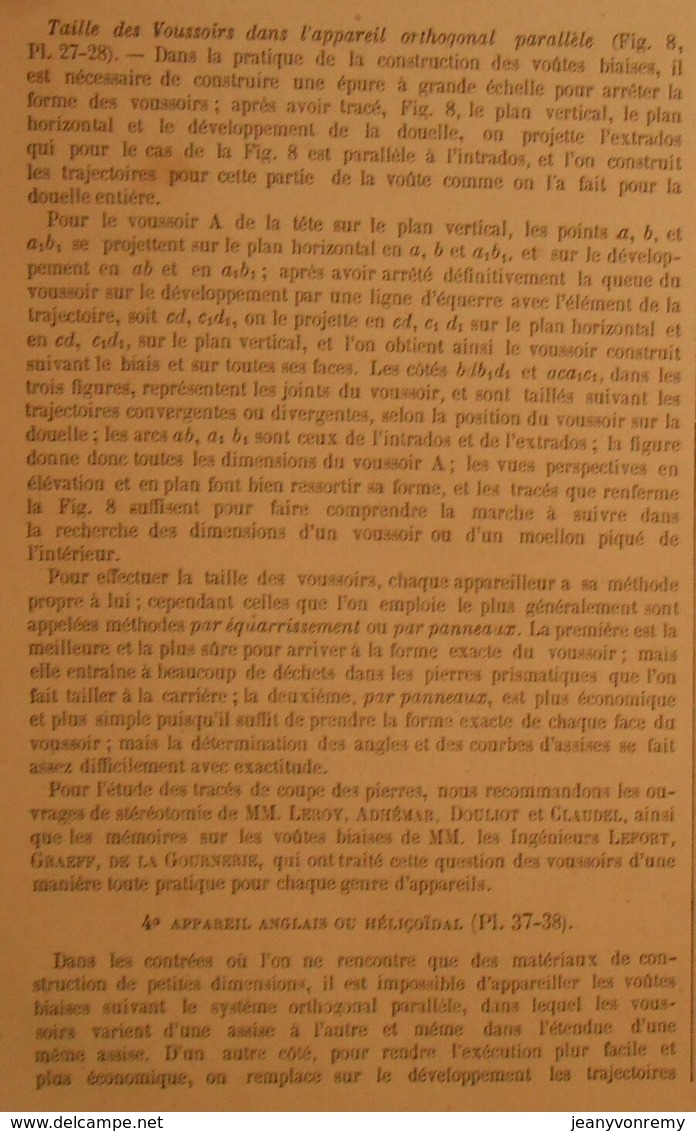 Plan De La Charpente En Fer De La Gare Des Aubrais. Chemin De Fer D'Orléans. 1866 - Publieke Werken