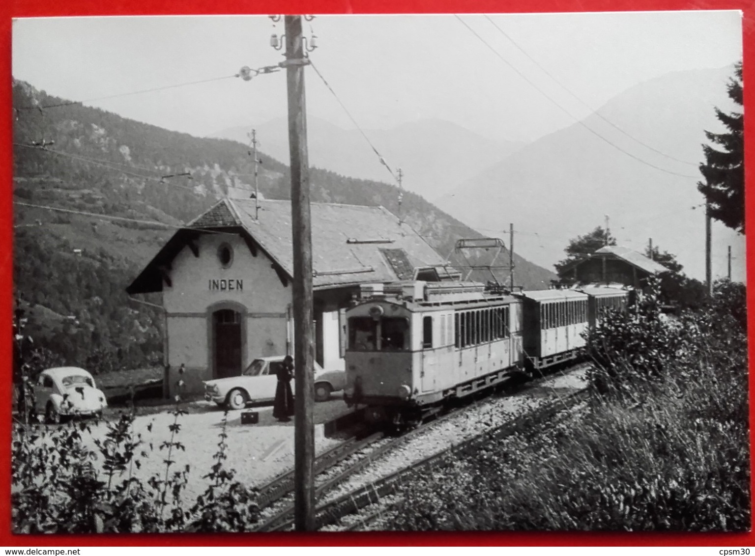 CP Train - Automotrice Et Remorque En Gare De Inden - Photo JL Rochaix - N° LLB 2 - Inden