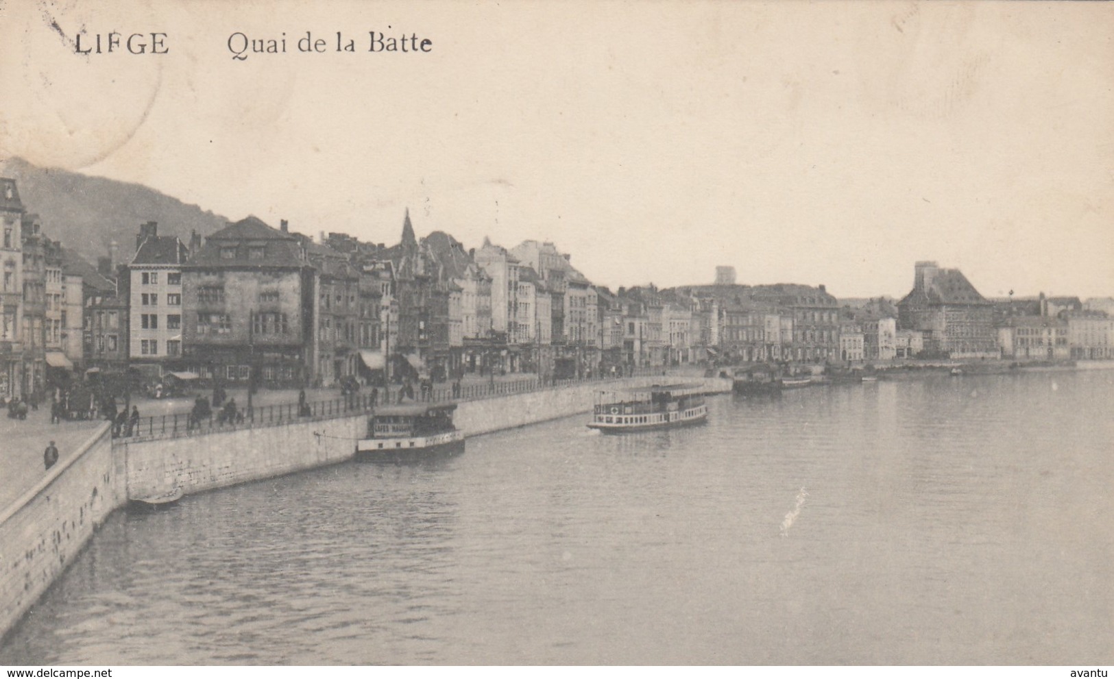 LIEGE /  QUAI DE LA BATTE CACHET ALLEMAND CENSURE - Liege