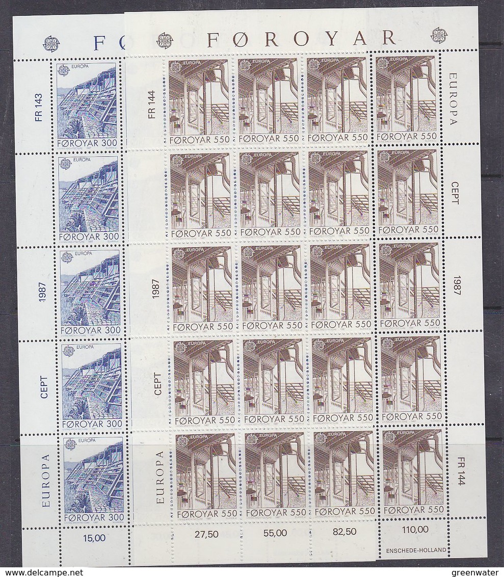 Europa Cept 1987 Faroe Islands 2v 2 Sheetlets ** Mnh (F6950) - 1987