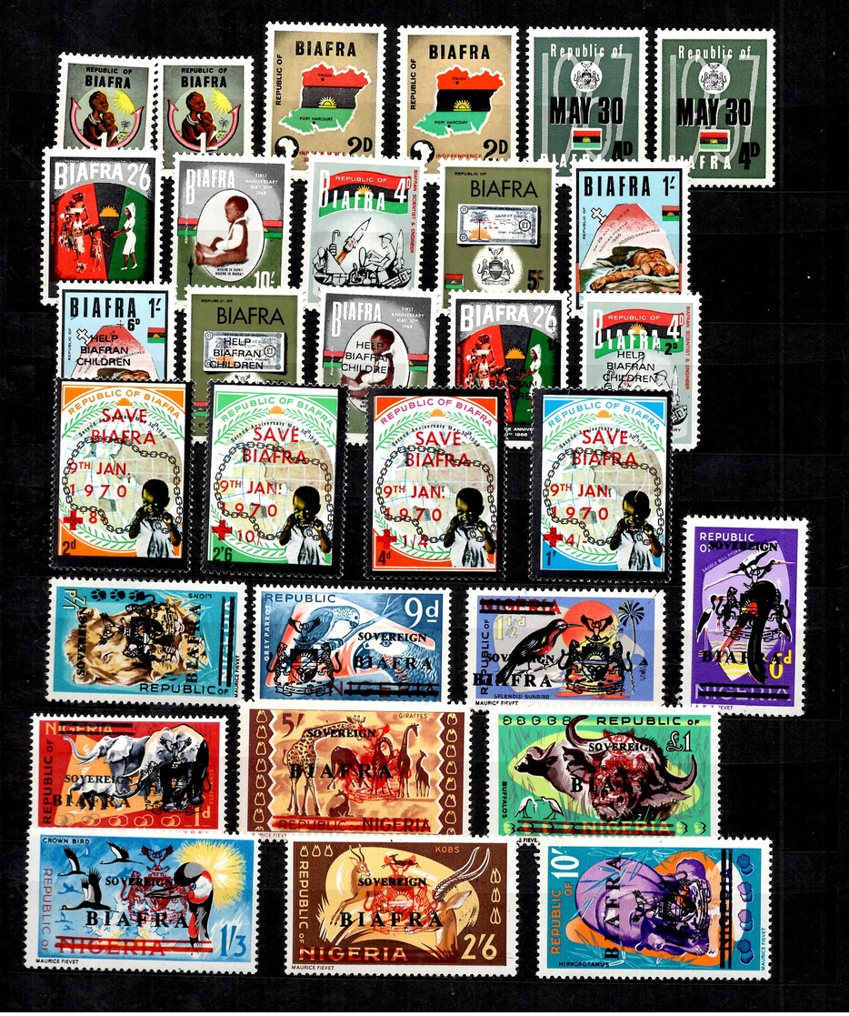 Nigéria/Biafra Collection Neufs ** MNH 1968/1970. TB. A Saisir! - Nigeria (1961-...)