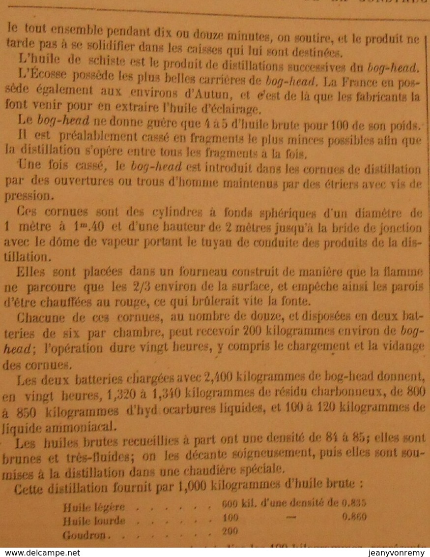 Plan D'une Fabrique De Graisses Pour Voitures Et Huiles Minérales à Ivry Dans La Seine.1866 - Arbeitsbeschaffung