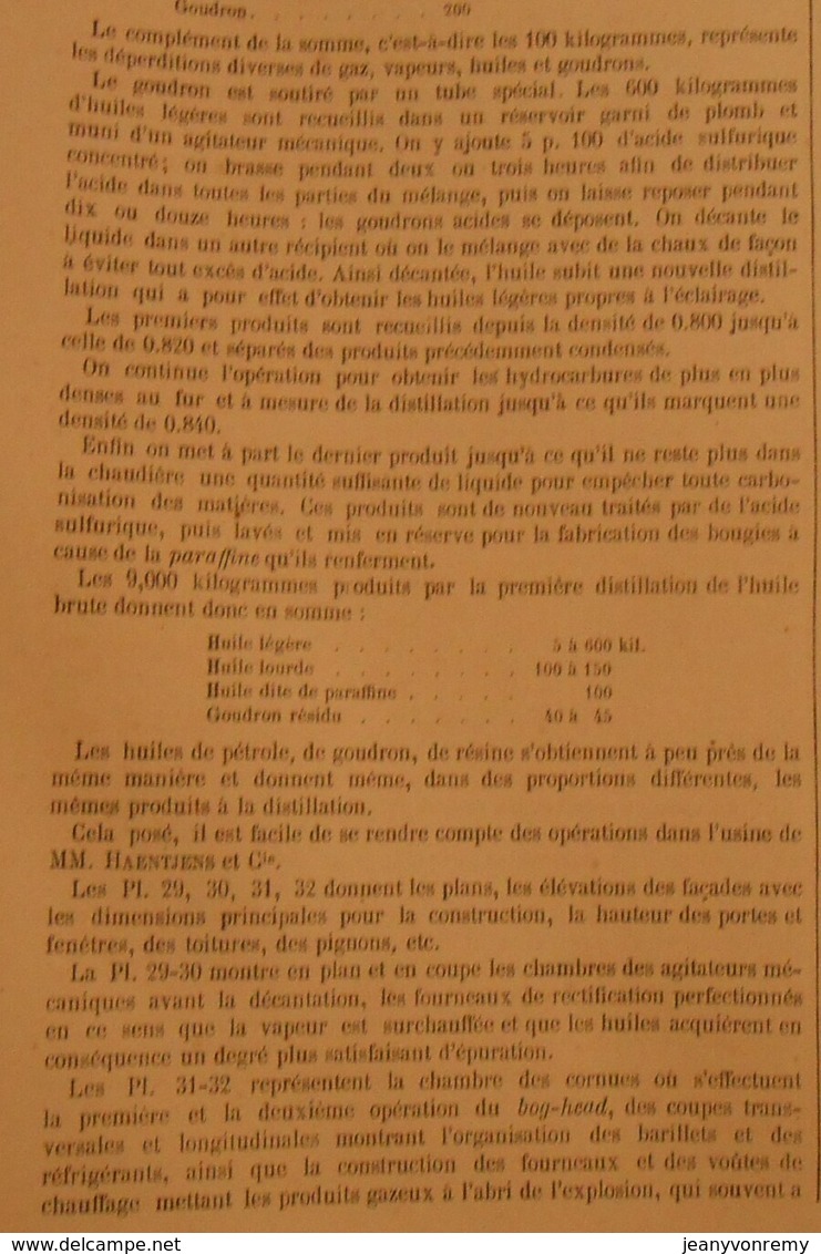 Plan D'une Fabrique De Graisses Pour Voitures Et Huiles Minérales à Ivry Dans La Seine.1866 - Obras Públicas