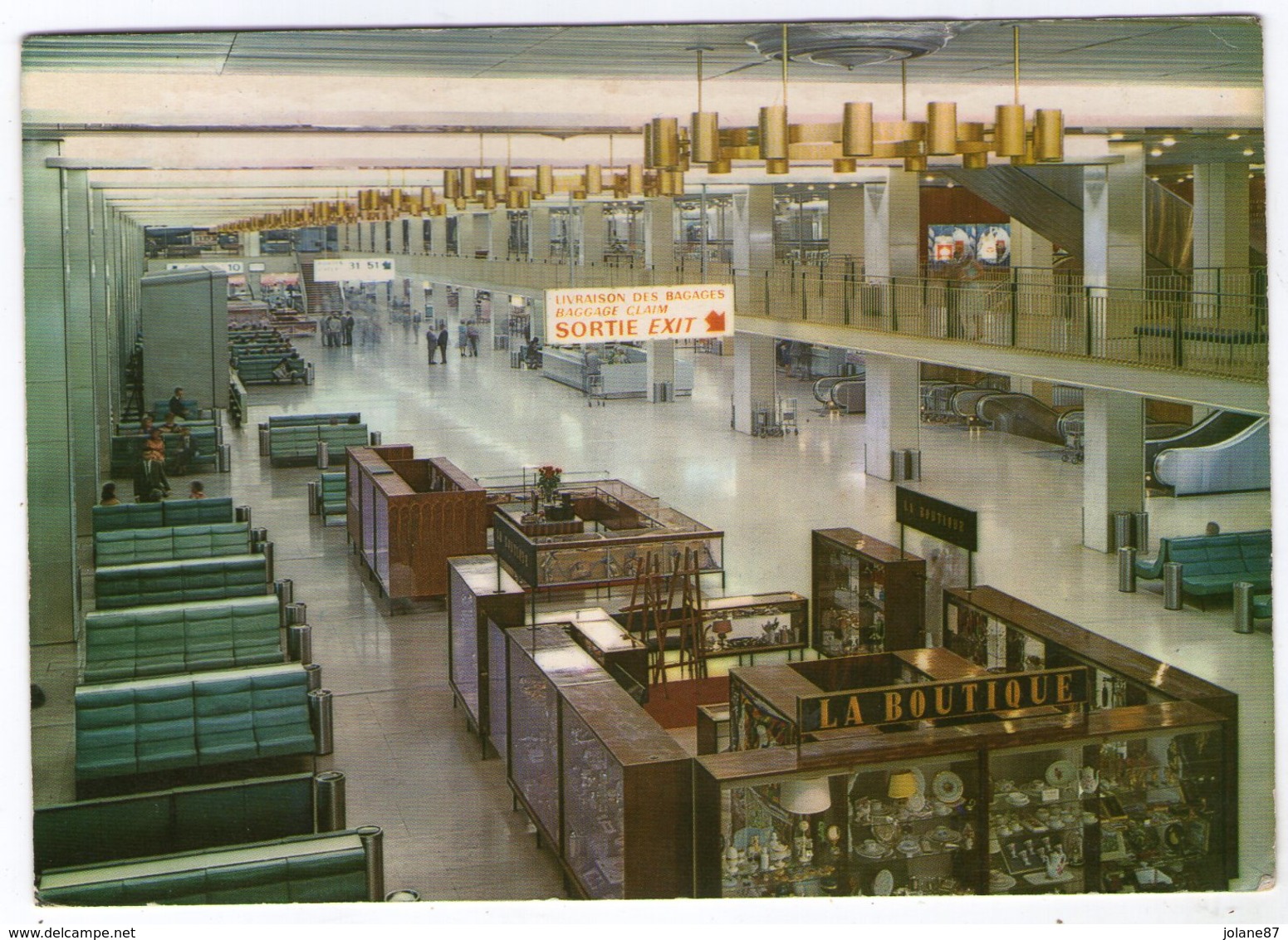 CPSM   AEROPORT PARIS ORLY   1965    GALERIE MARCHANDE - Aerodrome