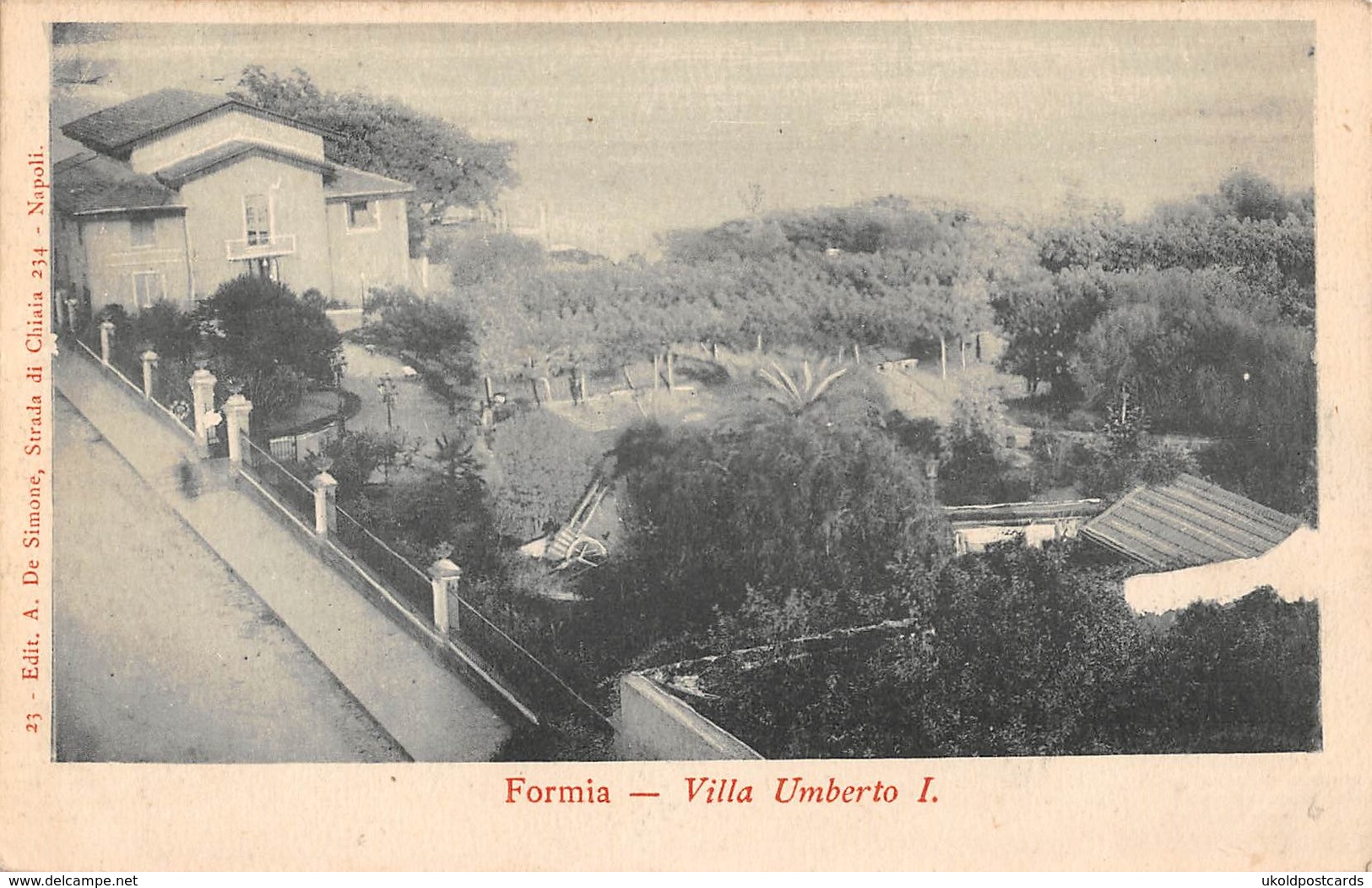 Italia - FORMIA, Villa Umberto, 1908 - Latina