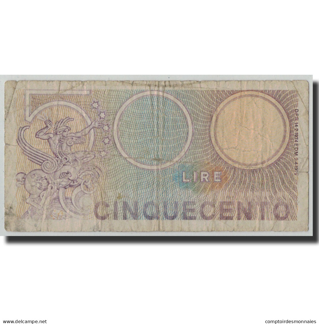 Billet, Italie, 500 Lire, 1979, 1979-04-02, KM:94, B+ - 500 Liras