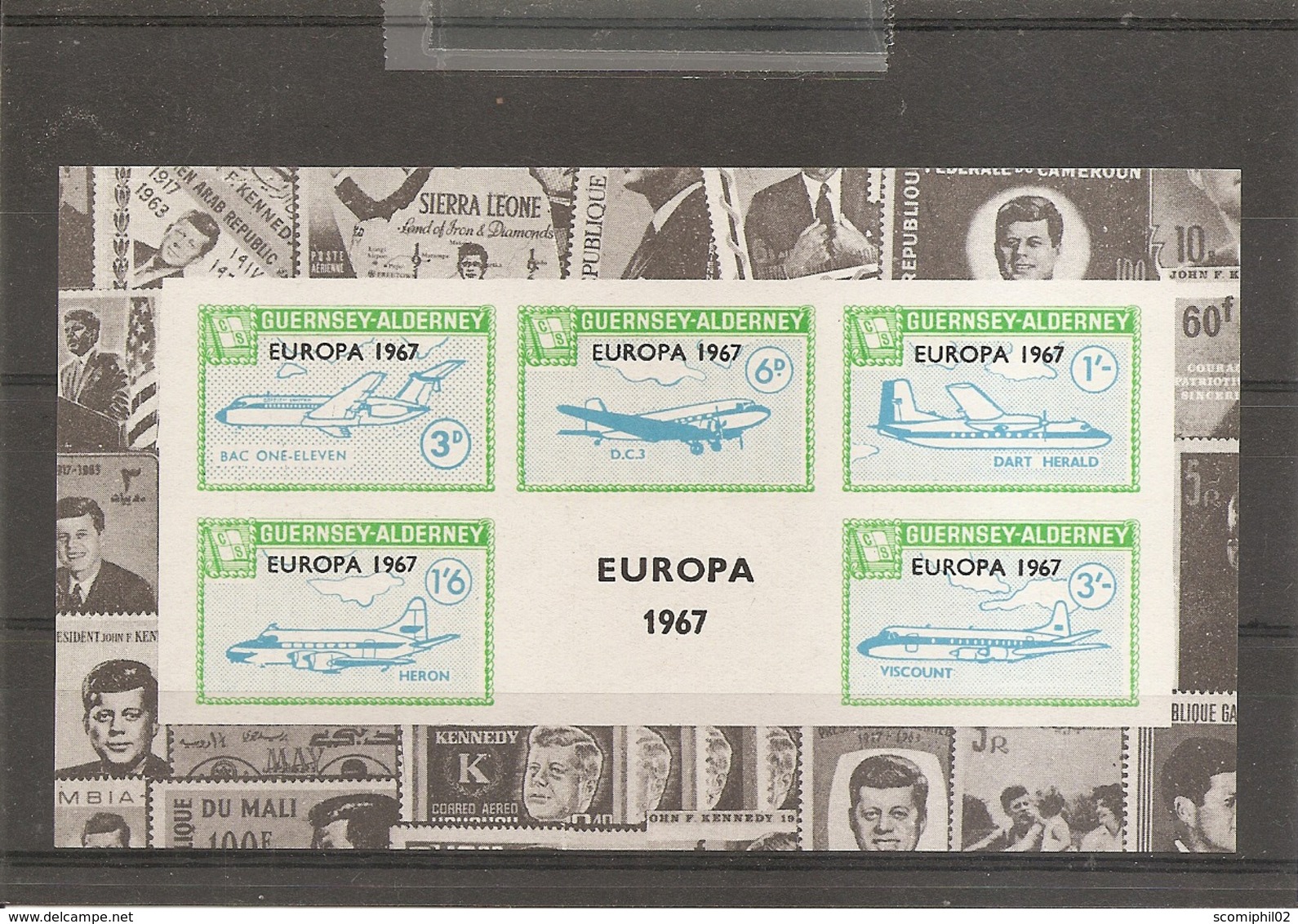 Alderney - Europa 1967-Avions ( BF Privé XXX -MNH- De Alderney De 1967 ) - Alderney