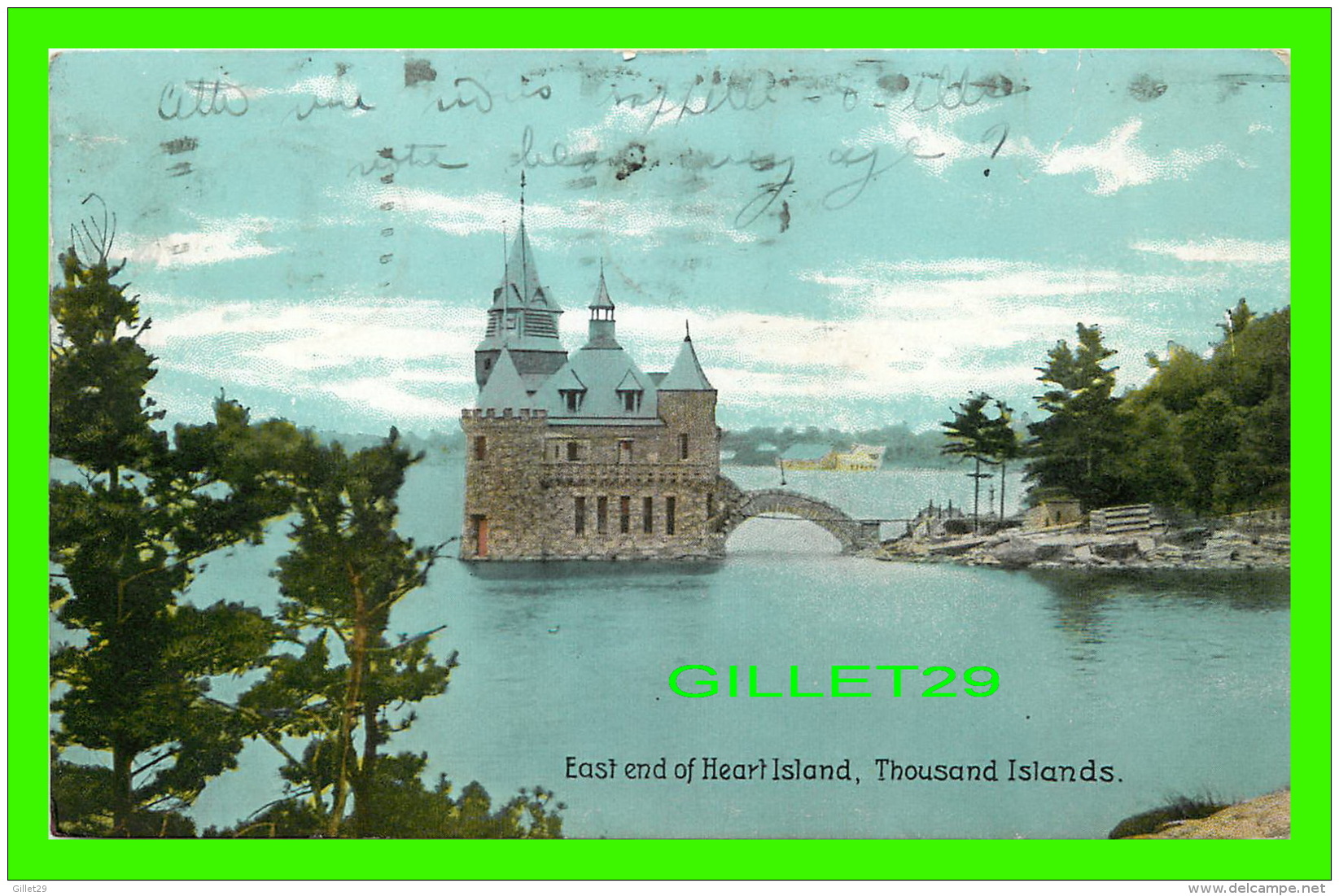 THOUSAND ISLAND, ONTARIO - EAST END OF HEART ISLAND - TRAVEL IN 1911 - - Thousand Islands