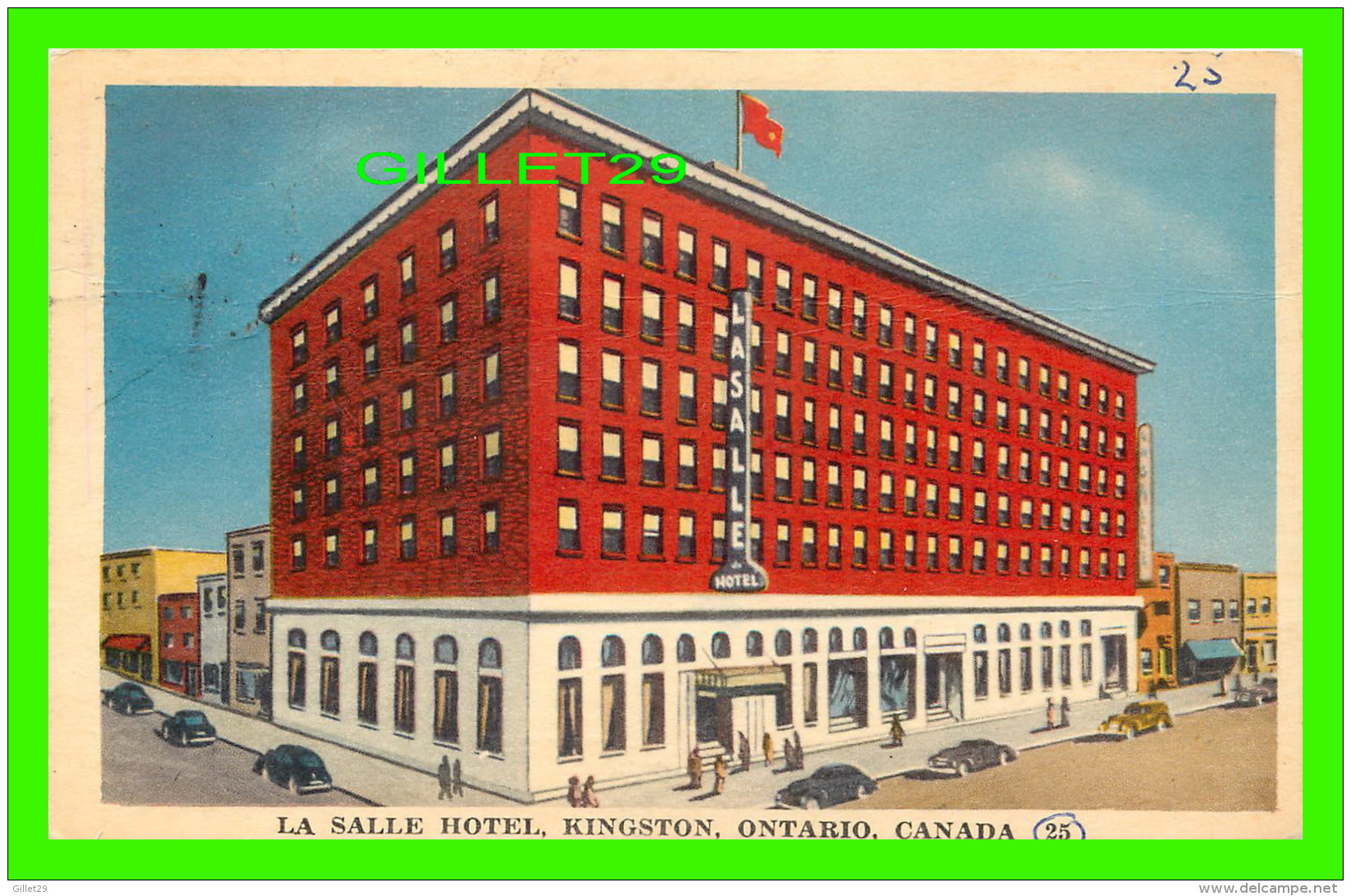 KINGSTON, ONTARIO - LA SALLE HOTEL - ANIMÉE - CIRCULÉE EN 1931 - PUB. BY JACK H. BAIN - - Kingston