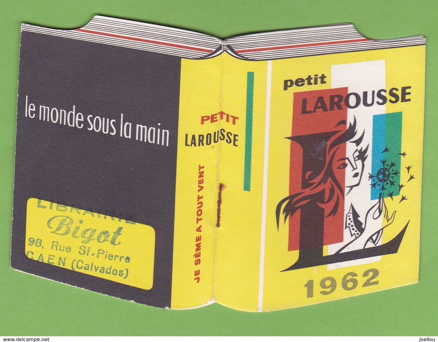 Petit Calendrier Publicité Petit Larousse 1962 Livre En Trompe L 'oeil - Small : 1961-70
