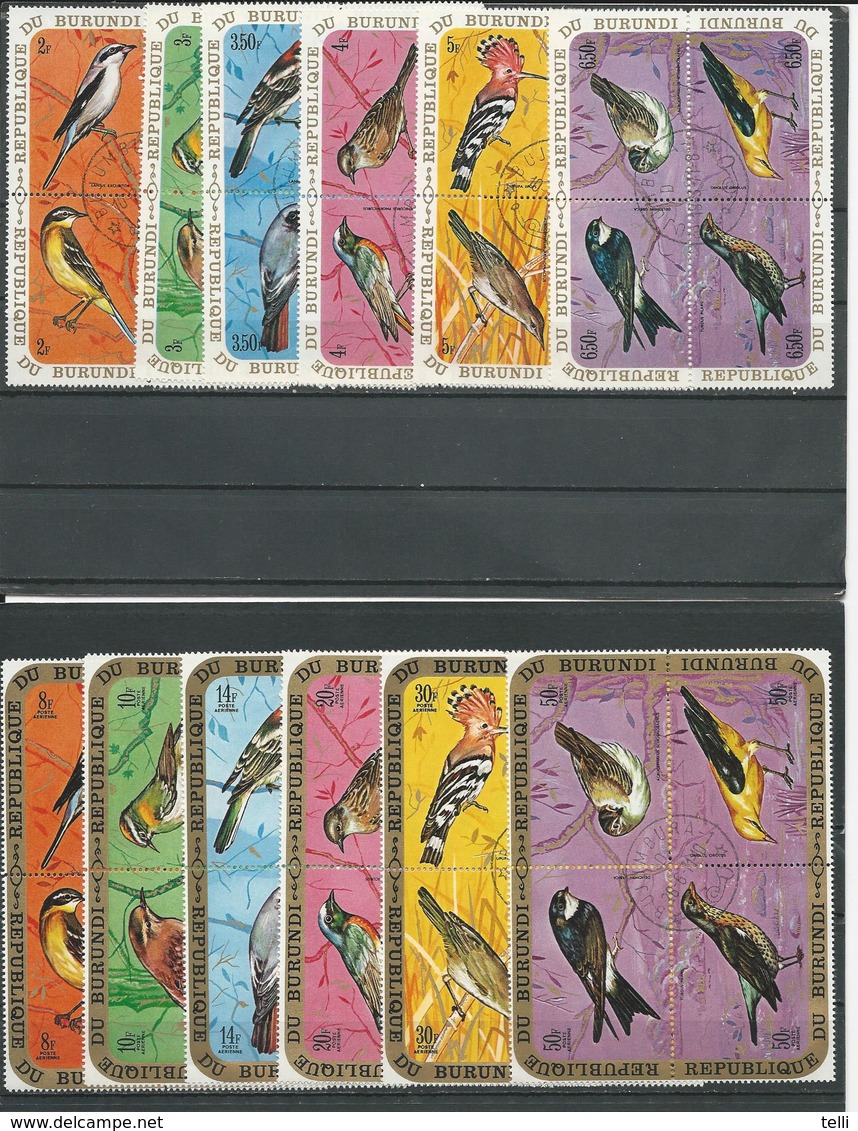 BURUNDI Scott 337-342, C132-C137 Yvert 395-418, PA154-PA177 (48) O Cote 19,20 $ 1970 - Used Stamps