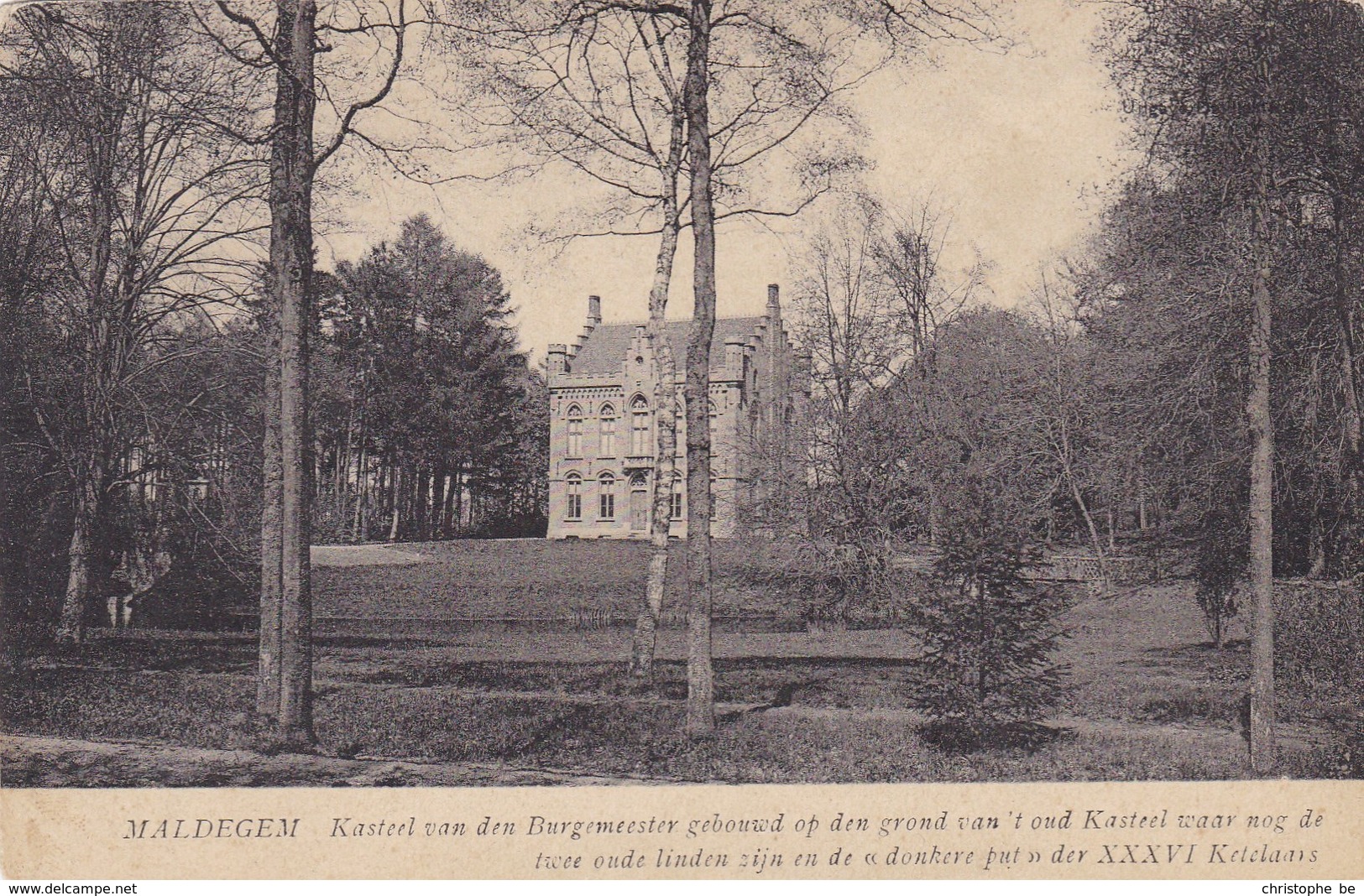 Maldegem, Maldeghem, Kasteel Van Den Burgemeester Gebouwd Op Den Grond Van't Oud Kasteel ... (pk45050) - Maldegem