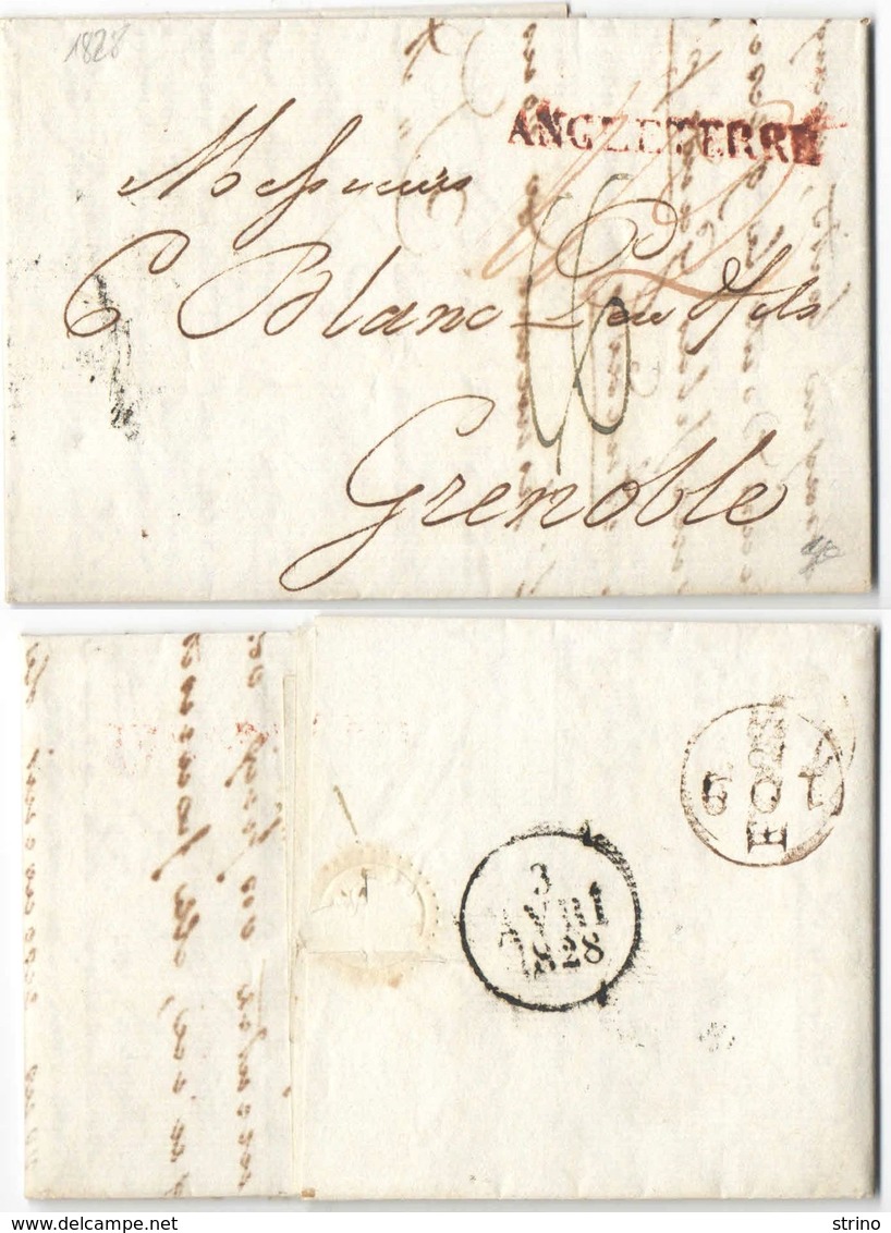 AR81) GREAT BRITAIN - London To Grenoble - 1828 - ...-1840 Prephilately