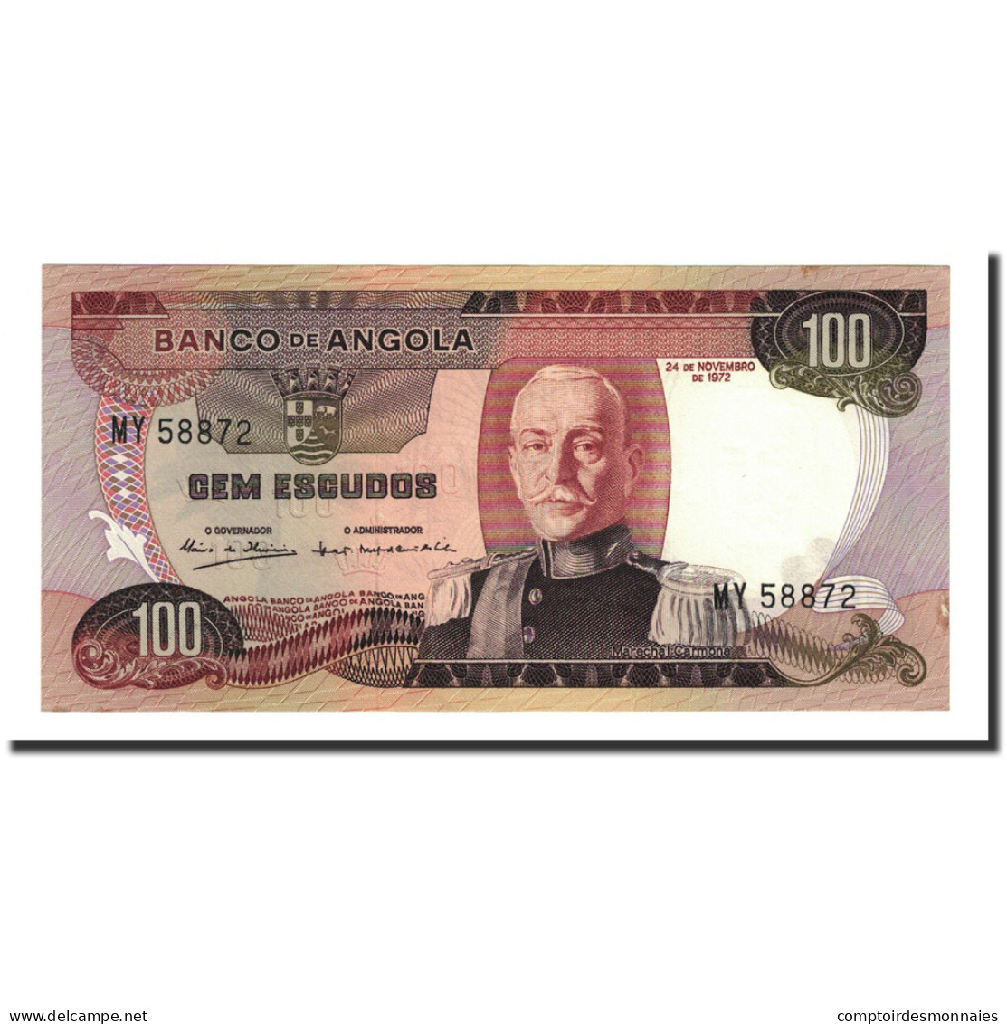Billet, Angola, 100 Escudos, 1972-11-24, KM:101, NEUF - Angola