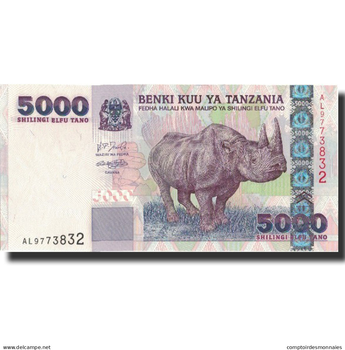 Billet, Tanzania, 5000 Shilingi, Undated (2003), KM:38, NEUF - Tansania