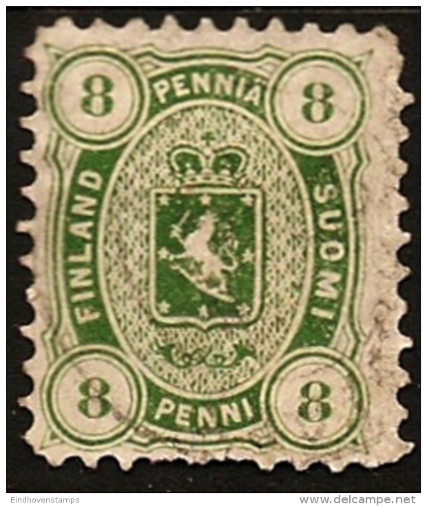 Finland Suomi 1875 8 Penni Used - Perforation 11 - Perforation Faults - Used Stamps