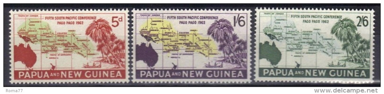 W579 - PAPUA NUOVA GUINEA  1962,  Yvert N. 47/49  MNH. - Papua Nuova Guinea