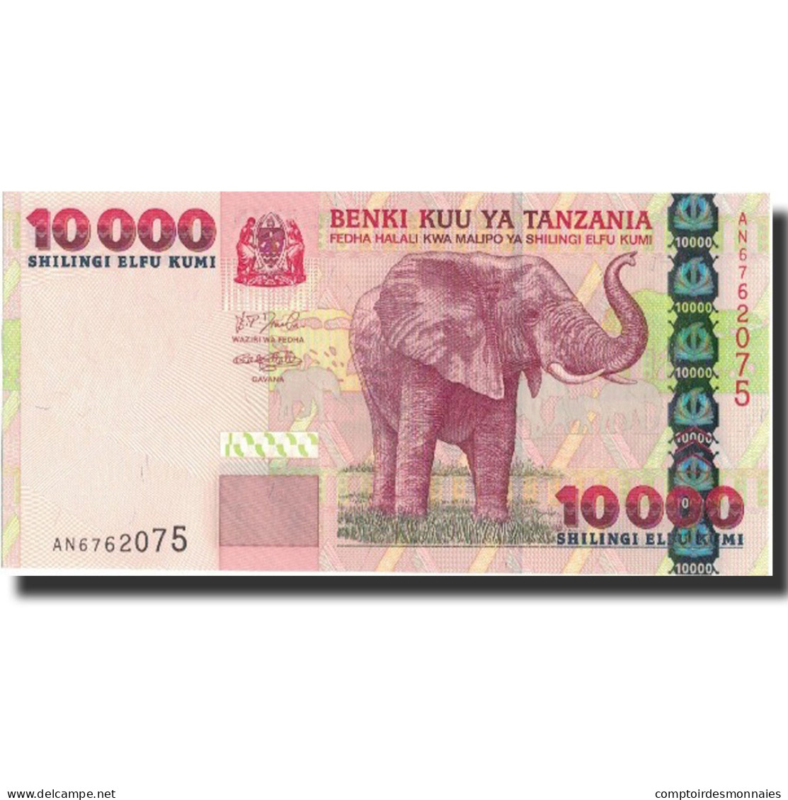 Billet, Tanzania, 10,000 Shilingi, Undated (2003), KM:39, NEUF - Tanzanie