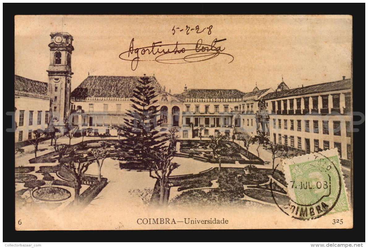 COIMBRA UNIVERSIDADE PORTUGAL BILHETE POSTAL Ca1900 POSTCARD CPA (W4_3986) - Coimbra