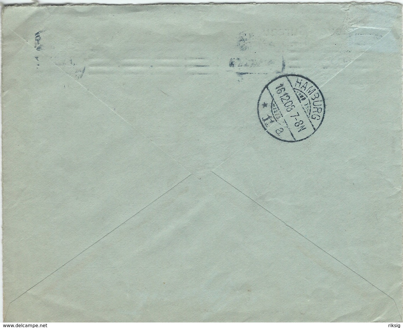 Germany - Cover Used Hamburg 1908.  H-1310 - Covers & Documents